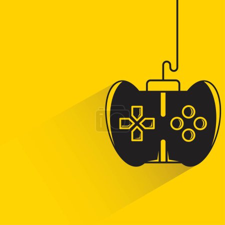 Ilustración de Joystick icono sobre fondo amarillo - Imagen libre de derechos