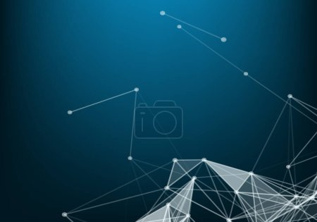 Illustration for Global network connections with points and lines. Wireframe background. Abstract connection structure. Polygonal space background. Vector illustration - Royalty Free Image