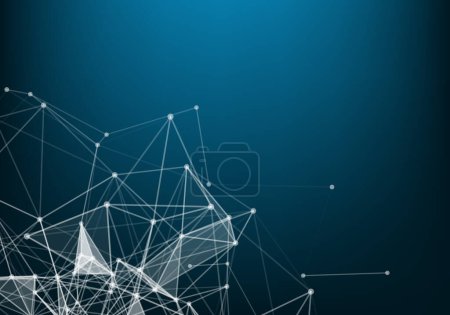 Illustration for Data technology background. Big data visualization. Connecting dots and lines. Science background. - Royalty Free Image