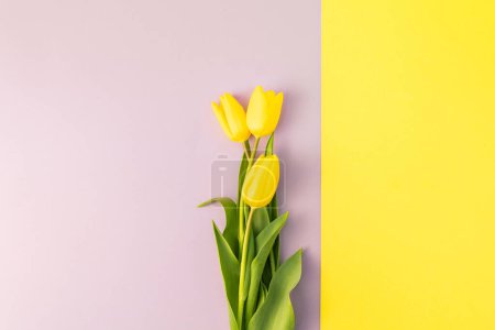 Foto de Beautiful spring bouquet with yellow flowers - Imagen libre de derechos