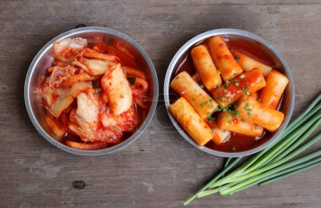Pastel de arroz con salsa de chile Comida coreana
