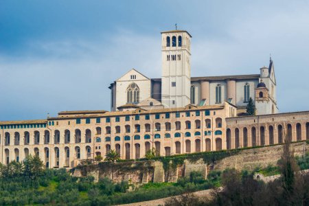 Photo for Basilica of Saint Francis in the medieval town of Assisi, Italy - Royalty Free Image