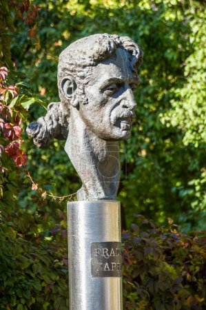 Frank Zappa bronze statue in Vilnius, Lithuania