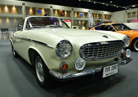 Photo for Bangkok Thailand 5 Dec 2022: Volvo P1800, year 1966, Country Sweden, engine 1986cc vintage car show in the Motor Expo 2020 exhibitions in Bangkok, Thailand. - Royalty Free Image