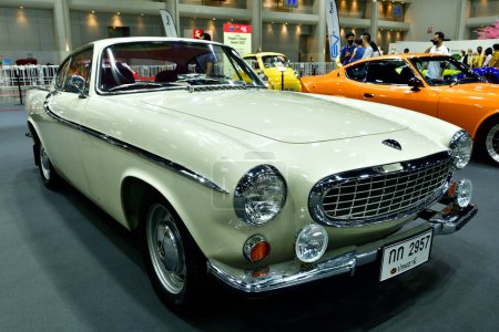 Photo for Bangkok Thailand 5 Dec 2022: Volvo P1800, year 1966, Country Sweden, engine 1986cc vintage car show in the Motor Expo 2020 exhibitions in Bangkok, Thailand. - Royalty Free Image
