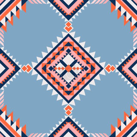 Abstract ethnic boho geometric seamless pattern design background for wallpaper and fabric pattern.