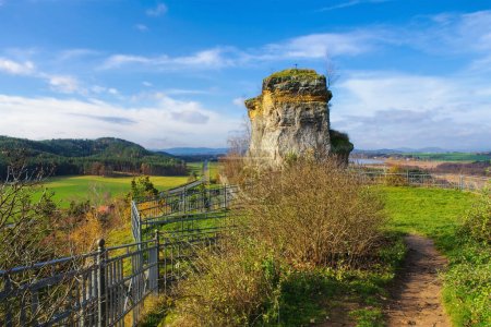 Rock castle ruins Habstein in Bohemia near Ceska Lipa