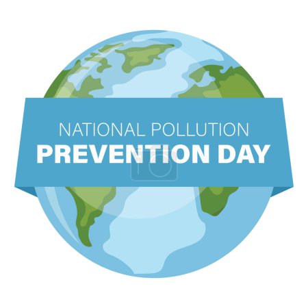 Illustration for Planet earth design for earth day, national pollution prevention day, world environment day. Concept of prevention against environmental pollution and care of our planet - Royalty Free Image