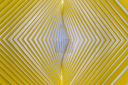 Abstrakter geometrischer Hintergrund aus gelbem Rhombus mit 3D-Effekt