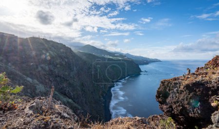 Photo for Top view of iconic hidden Nogales beach in La Palma - Royalty Free Image