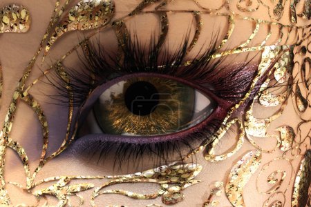 Ilustración artística 3D de un ojo femenino
