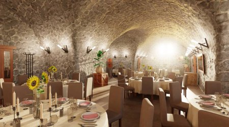 Téléchargez les photos : 3D réaliste Render of Cellar Restaurant - en image libre de droit