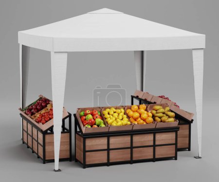 Photo for Realistic 3D Render of Fair Stand - Royalty Free Image