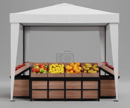 Photo for Realistic 3D Render of Fair Stand - Royalty Free Image
