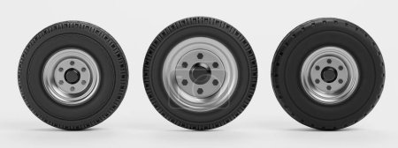 Photo for Realistic 3D Render of Tyres - Royalty Free Image