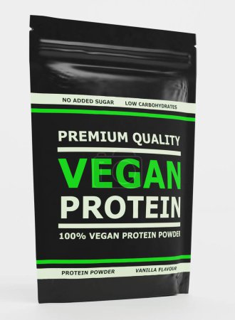 Photo for Realistic 3D Render of Vegan Protein - Royalty Free Image