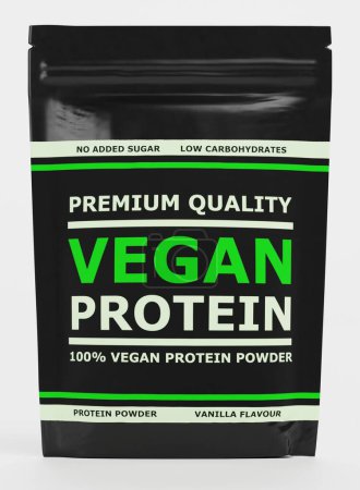 Photo for Realistic 3D Render of Vegan Protein - Royalty Free Image