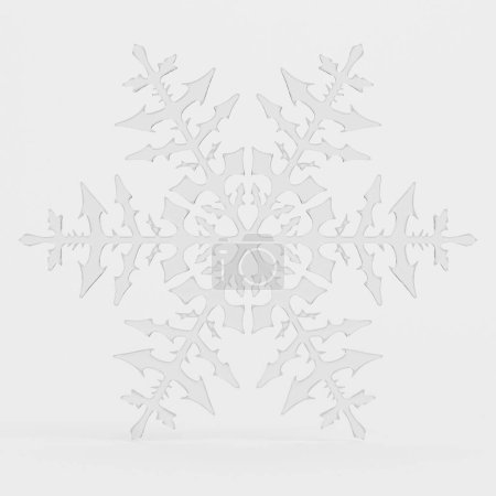 Photo for Realistic 3D Render of Snowflake - Royalty Free Image
