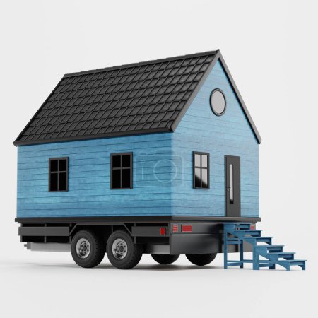 Photo for Realistic 3D Render of Tiny House - Royalty Free Image
