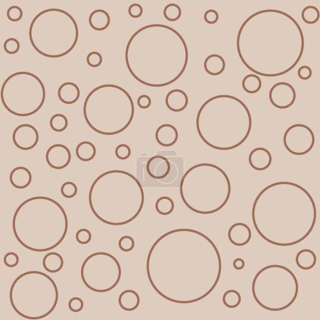 Téléchargez les illustrations : Seamless pattern brown circles. simple background. Vector illustration - en licence libre de droit