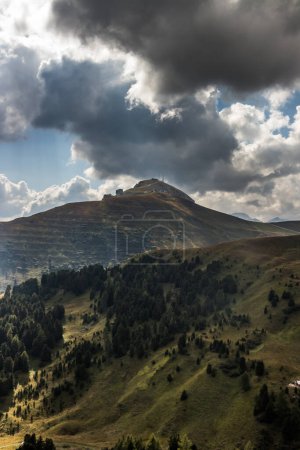 Photo for Clouds over Sella mountain pass in Dolomites - Royalty Free Image