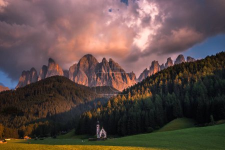 Photo for Clouds over the Odle massif in the Dolomites during sunset - Royalty Free Image