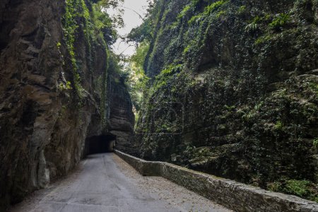 Photo for Scenic road Strada della Forra through the gorge on Lake Garda - Royalty Free Image