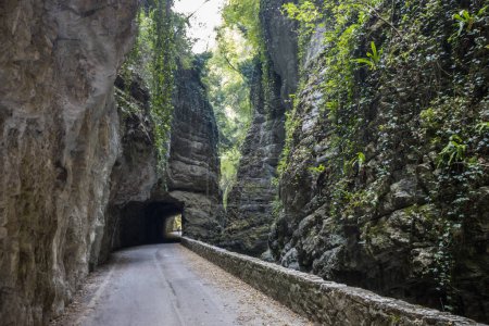 Photo for Scenic road Strada della Forra through the gorge on Lake Garda - Royalty Free Image