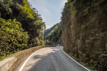 Photo for Panoramic road of Strada della Forra through the gorge on Lake Garda - Royalty Free Image