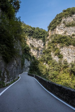 Photo for Strada della Forra mountain scenic road through the gorge on Lake Garda - Royalty Free Image