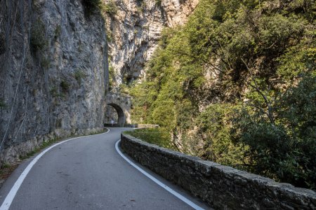 Photo for Strada della Forra mountain scenic road through the gorge on Lake Garda - Royalty Free Image
