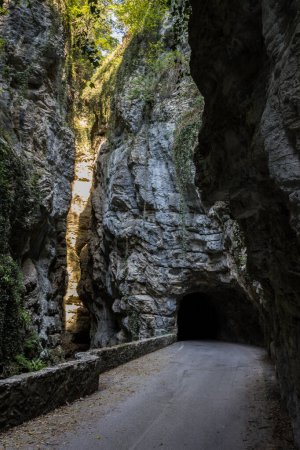 Photo for Strada della Forra mountain landscape road through the gorge on Lake Garda - Royalty Free Image