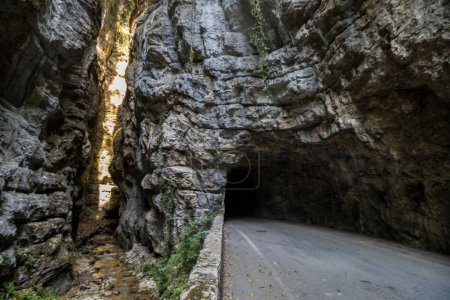 Photo for Strada della Forra panoramic mountain road through the gorge on Lake Garda - Royalty Free Image