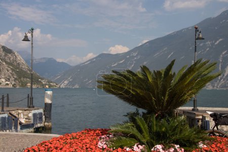 Photo for Sunny summer day in Limone sul Garda resort on Lake Garda - Royalty Free Image