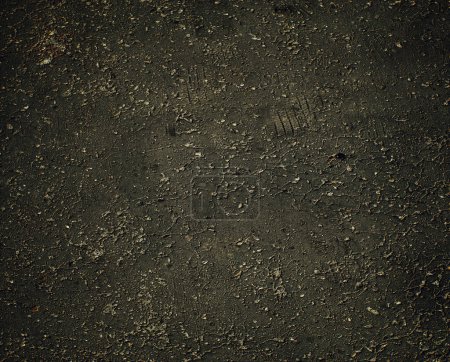 Photo for Worn out and cracked old asphalt. Detail shot. - Royalty Free Image