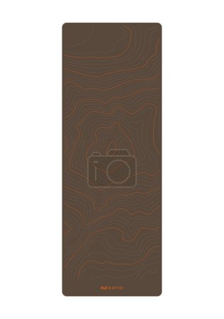 Illustration for Vector background with black textured topographical contour, vertical map of K2 - Royalty Free Image