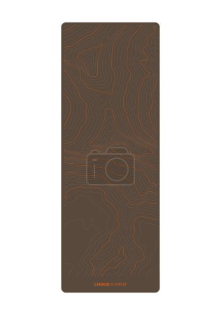 Illustration for Vector background with black textured topographical contour, vertical map mountain Lhoce. Altitude: 8 516 m. - Royalty Free Image