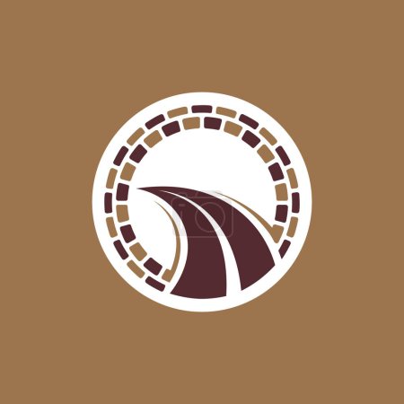 Ilustración de Logotipo de pavimentación paisaje, vector de pavimentación - Imagen libre de derechos