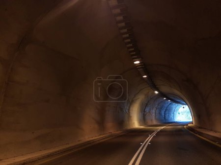 Photo for Tunnel road street car lights highway traffic for background - Royalty Free Image
