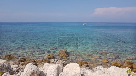 Photo for Agios nikitas tourist resort in lefkada island  in summer greece sunny day - Royalty Free Image