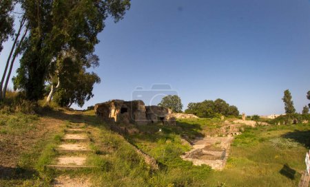 Foto de Antigua nikopolis preveza ruinas griegas del antiguo templo de la iglesia cristiana - Imagen libre de derechos