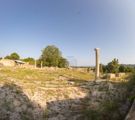 Photo for Ancient  nikopolis preveza greece ruins of ancient christian church  temple - Royalty Free Image