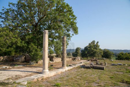 Photo for Ancient  nikopolis preveza greece ruins of ancient christian church  temple - Royalty Free Image