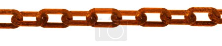 chain long rust rusty isolated metalic old aged - 3d rendering