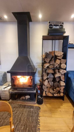 pellet heater woods fire home in  winter season alterantive energy 