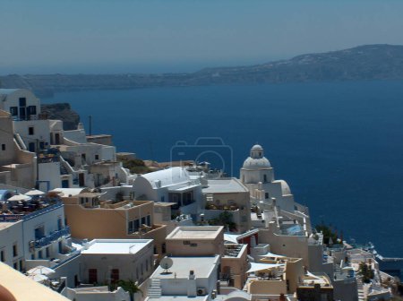 santorini island greece summer tourist resort europe blue place