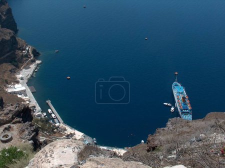 Santorini insel griechenland sommer touristenort europa blauer ort