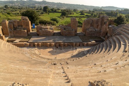 römisches odeon theater details im antiken nikopolis bereich preveza perfecture griechenland