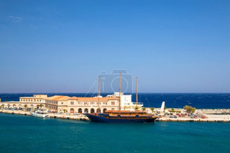 syros or siros island in greece summer tourist resort holidays