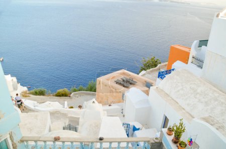 greeece santorini  oia city summer tourist resort for holidays